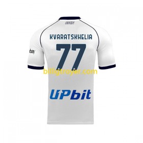 Billige Fotballdrakter SSC Napoli Khvicha Kvaratskhelia 77 Bortedraktsett 2023/24 Kortermet